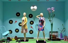 Ladies Clothing Store Window Display