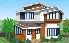 Two Storey Country House With Double Garage