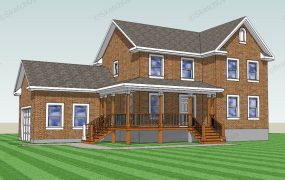 Red Brick 2 Story House