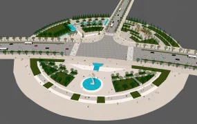 Road Intersection Landscape Design