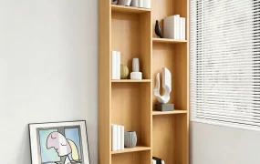 Tall Wooden Bookcase