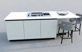 White Kitchen Island With Seating