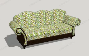 Green Floral Sofa