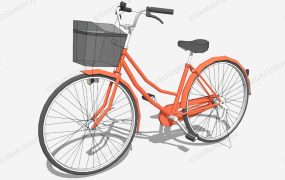 Orange Cruiser Bicycle
