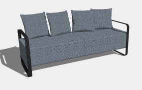 Blue Bench Seat Sofa