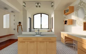 Master Bathroom With Dressing Area