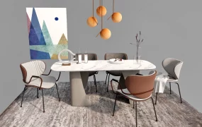 6 Piece Dining Set With Lights