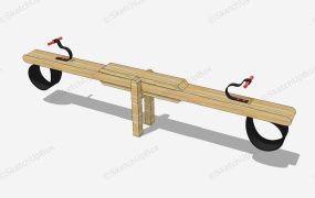 Outdoor Wooden Seesaw