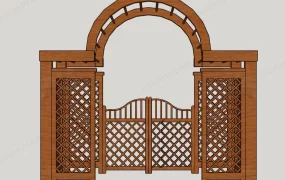 Garden Arch Arbor With Gate