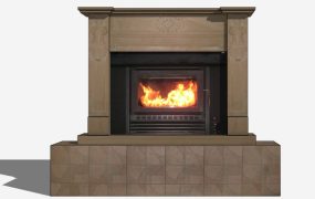Fireplace with Mantel