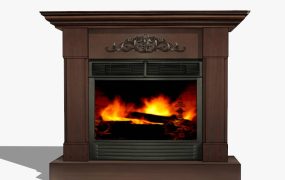 Dark Wood Fireplace Mantel