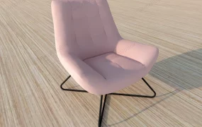Upholstered Pink Side Chair