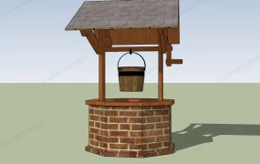 Red Brick Wishing Well