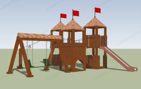 Wooden Outdoor Playset