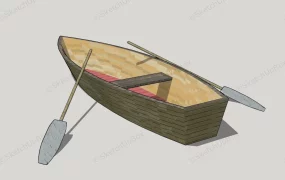 Wood Row Boat