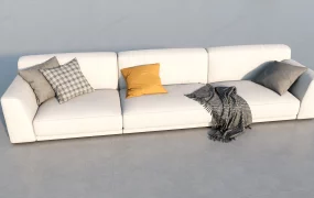 Extra Long Cream Sofa