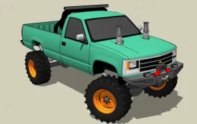 Lifted Chevy Diesel Truck