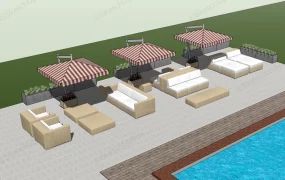 Outdoor Swiming Pool Sofa Sets
