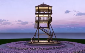 Multi Level Wooden Observation Tower