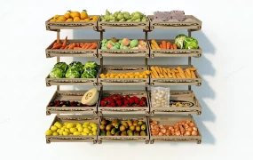 Fruits And Vegetables Display Racks