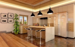 Modern Kitchen With Central Island