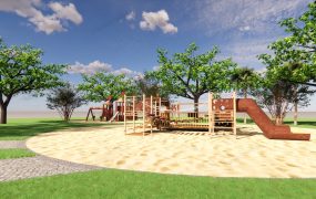 Wooden Outdoor Playset For Backyard