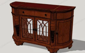 Vintage Wood Console Table