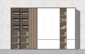 Tall Sideboard with Wine Storage