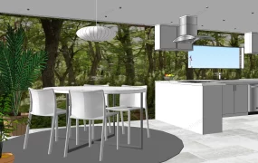 Country Kitchen And Dining Room Combo