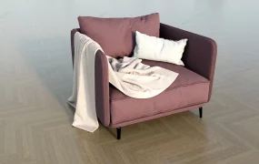 Wine Red Club Armchair