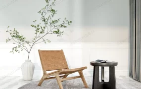 Wooden Recliner Chair And Table