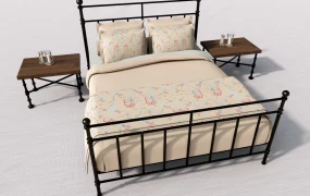 3 Piece Industrial Bedroom Set