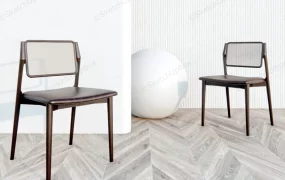 Leather And Wood Dining Chair