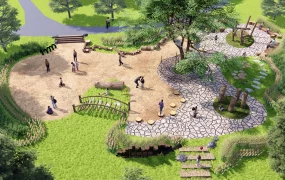 Natural Wood Playground