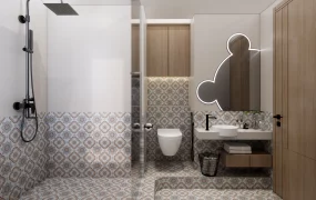 Contemporary Small Moroccan Inspired Bathroom SketchUp 3D Model