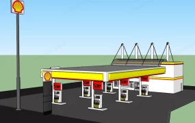 Shell Oil Gas Station