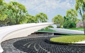 Outdoor Water Curtain Landscaping