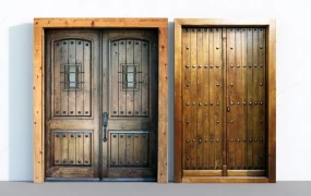 Vintage Wood Entry Doors