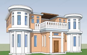 Small Mansion Style House