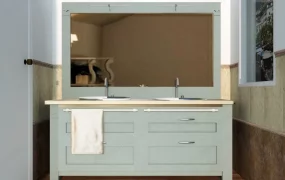 Retro Blue Bathroom Vanity
