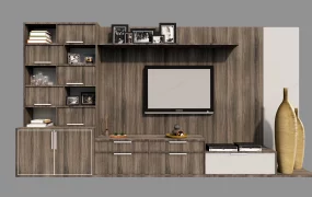 Modern Wall Mounted TV Entertainment Center Unit