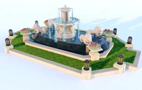 Large Lion Fountain