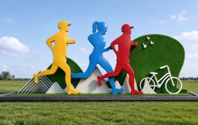 Active Lifestyle Park Sculpture SketchUp 3D Model
