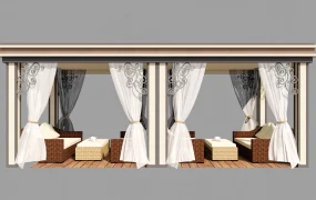 Patio Pavilion With Furniture Sets