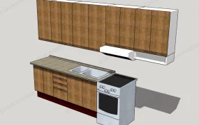 Small Straight Kitchen Cabinets