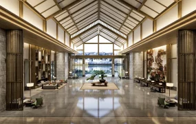 Chinese Style Hotel Lobby
