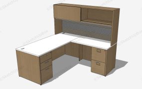 L Shaped Office Desk With Hutch