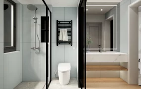 Separated Three Zoned Bathroom Design