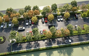 Commercial Eco Parking Lot Landscape Plan