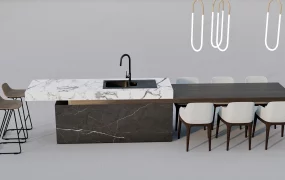 Kitchen Island With Dining Table Combo